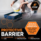 Xpose Safety Clear Plastic Sheeting 5 Pack – 12' x 100' Rolls – Heavy Duty 6 Mil Fire Retardant Poly Sheet – Waterproof, Dustproof, Vapor Barrier – for Construction, Painting, Industrial Use