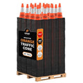 Xpose Safety 18 Inch Orange Traffic Cones 6" Collar - Bulk Half Pallet 450 Pack Multipurpose PVC Plastic Safety Cone for Parking, Soccer, Caution, Kids, and Construction - DOT Approved
