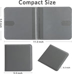 CoBak Car Registration and Insurance Holder - Men and Women Small Lightweight Vehicle Glove Box Car Organizer, Auto Truck Comparment Accessories Case for Essential Document, Driver License (Gray)