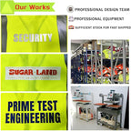 Custom Safety Vest with Logo Pockets High Visibility Reflective Vests Construction Security Workwear