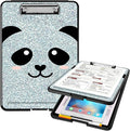A4 Clipboards,Heavy Duty Waterproof Nursing Plastic Folder Clipboard with Storage Clip Boards,File Folder Storage Box Clipboard Case for Teacher,Doctor,Offices,Funny Panda