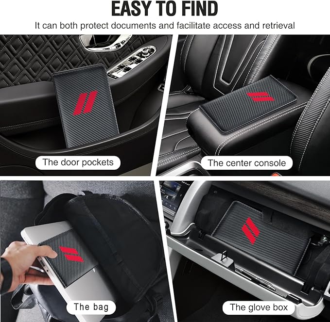 Car Insurance and Registration Card Holder | for BMW Ford Tesla Cadillac All Cars | Store Cards, ID License & Essential Documents | Premium Leather with Magnetic Closure