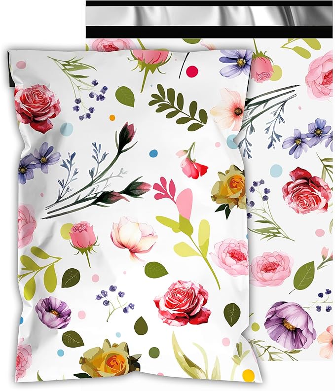 Poly Mailers 10x13 Inch 25 Pcs - Bud Printed Shipping Bags, 2.4mil Thickness, Waterproof and Tear Resistant Mailing Envelopes, Self-Sealing Packaging Bags for Small Business