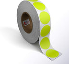 Kenco Color Coding Circle Dot Sticker Labels on a roll (Bright Yellow, 1 INCH 1000 Stickers)