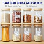 Desiccant Packs for Storage, 75 Packs 20 Gram Silica Gel Packets for Moisture Control, Food Grade Moisture Absorbers with Color Indicating, Desiccant Packs for Foods, Electronics, Jewelry, Safe
