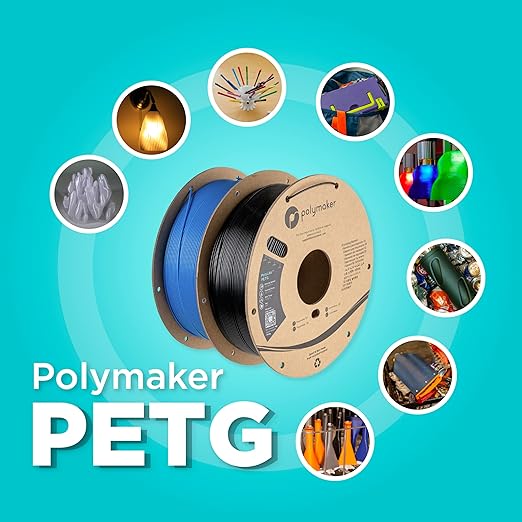 Polymaker PolyLite Yellow 3D Printer PETG Filament 1.75mm 1kg, Legacy PETG Formula, +- 0.03mm Dimensional Accuracy, Reliable Everyday Filament, Strong Layer Bonding, Compatible with Most 3D Printers