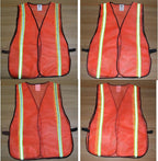 Dazonity Safety Vests,10pcs,Mesh,High Visibility Reflective Strips, Fit for Men & Women, Work, Construction,Surveyor, Parking,Warehouse,Volunteer, Crossing Guard, Road