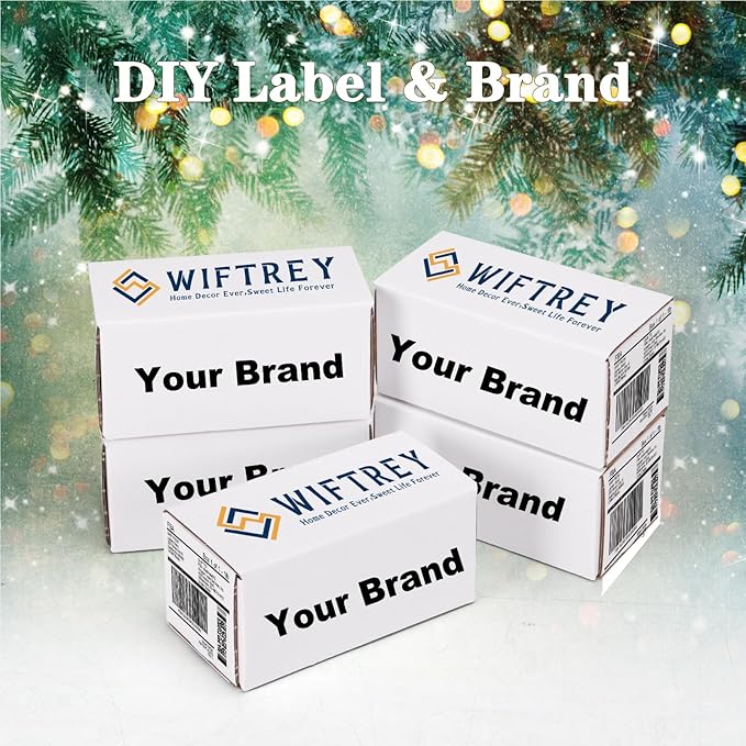 WIFTREY 100 Pack 4.6x2.2x2.2 Small Shipping Boxes for Packing Small Business, White Corrugated Cardboard mailing Box for Shipping