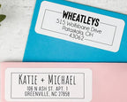 Return Address Labels Personalized, 1 Sheet = 30 Labels, 2.6"L x 1"H - Matte Finish Personalized Address Labels - Return Labels Personalize Self Adhesive - Custom Address Labels (Script, Silver)