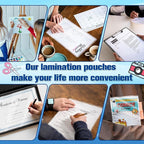 50 Pack 9x11.5inch 10mil Letter Size Laminating Sheets Thermal Laminating Pouches Laminator Sheets File Card Laminator Pouches 8.5x11inch for Work Permits Cards File Photos (50, 9"x11.5"-10mi)