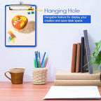 Blue Plastic Clipboard with Pen Holder,Nursing Clipboard Standard Letter A4 Size,Thickened Clip Boards 8.5x11,Hanging Clipboards for Men Kids Students Office School Home Work