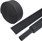 Heat Shrink Wire Loom 2:1 Shrinkable Braided Cable Sleeve 1-1/8 Inch ID-46ft Abrasion Protection Flexibility Fabric Wiring Harness Cover Sheath