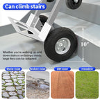3 in 1 Convertible Hand Truck Dolly Cart with Wheels Heavy Duty/with 4 Wheels &Brakes /1000Lbs Load for Furniture/Electrical Appliance/Carton/Warehouse/Office /10 Minutes to Install as Video