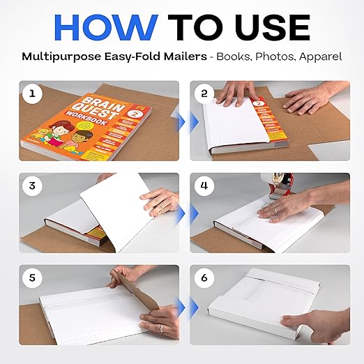 White Mailing Boxes 12"x10.5"x2", Pack of 75, USA-Made - Strong, Easy to Fold Cardboard Boxes for Secure Storage, Shipping and Moving - Water-Resistant and Snug Fit Cardboard Mailers by IDL Packaging