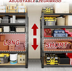 Garage Racks for Storage，5-Tier Adjustable Garage Shelving Storage Shelves,2400LBS Capacity Heavy Duty Shelving for Carport Warehouse Basement,72" H x40 W x20 D