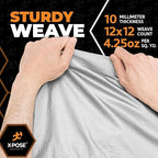 Heavy Duty Poly Tarp 60' x 60' - Bulk Full Pallet (10 Pack) Thick Waterproof, UV Blocking Protective Cover - Reversible Silver & Black - 10 Mil Thick Polyethylene - by Xpose Safety