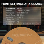 Polymaker Matte PLA Filament Matte Fossil Grey 1.75mm 3kg 3D Printing Filament, PolyTerra 3D Printer PLA Filament