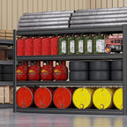 72" W Storage Shelves Heavy Duty Garage Shelving 30" D Metal Shelving Unit, 4 Tier Adjustable Shelves, 3500LBS Steel Industrial Shelving for Basement Warehouse Commercial, 72" W*30" D*72”H