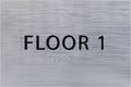 6" X4" Floor 1 Sign - ADA Compliant Tactile Graphics Grade 2 Braille Text | Wall Mount Plastic Directional Assistance, Floor Number Sign for Office, Schools, Hospitals, Apartments