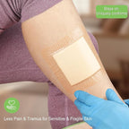 NeuHeils Silicone Super Absorbent Wound Dressing 4''x4'' 20 Packs, Self-Adhesive Waterproof Bandage with Ultrasorb Pad for Heavy Exudates Wound, Soft Gauze Island Dressing
