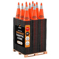 Xpose Safety 28 Inch Orange Traffic Cones 6" Collar - Bulk Full Pallet 297 Pack - Multipurpose PVC Plastic Safety Cone for Parking, Soccer, Caution, Kids, and Construction - DOT Approved