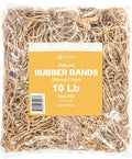 Rubber Bands Size 33, Bulk Pack of 10lb (6,000) Tan Rubber Bands, 3.5"x1/8", Made In USA