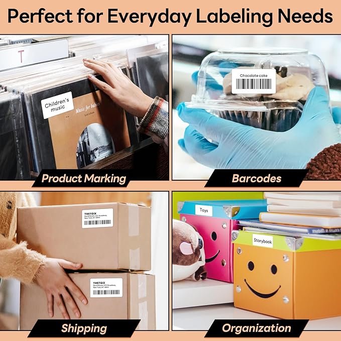 2.25" x 1.25" Direct Thermal Labels, Strong Adhesive Barcode & Address Stickers Compatible with Zebra, Rollo, Munbyn & Most Desktop Thermal Printers (12 Rolls / 12000 Labels), TRSTGIX