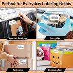2.25" x 1.25" Direct Thermal Labels, Strong Adhesive Barcode & Address Stickers Compatible with Zebra, Rollo, Munbyn & Most Desktop Thermal Printers (12 Rolls / 12000 Labels), TRSTGIX