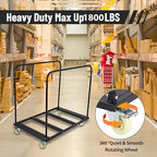 Folding Table Cart, 1800 LBS Heavy Duty Table Trolley with 5" Swivel Wheels, for Garage, Home, Warehouse, Party Event Hotel Furniture 10 Table Capacity