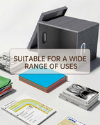 Oterri File Organizer, File Box, File Cabinet for Letter File Folder Storage, Hanging File Organizer for Office/Decor/Home,Document Organizer, 1 Pack,Dark-Gray-Box Only