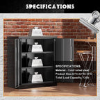 Greenvelly Metal Storage Cabinet with Doors and Shelves,Lockable Storage Cabinet for Office,36”Black Metal Utility Cabinet Garage Cabinets, Lockable File Cabinet for Home Office, Garage, Kitchen, Shop
