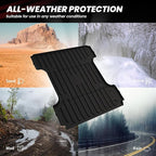 LASFIT 6FT4 Truck Bed Mat for Ram 1500 2006-2018 & Ram 2500/3500 2006-2026 & 1500 Classic 2019-2024 (6.4 FT/76.8 inches), NOT for Optional Rambox, All Weather Custom Fit TPE Truck Bed Liner