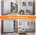 Employee Lockers with 27 Hooks,9 Doors Metal Storage Locker with Card Holder for Employees Home Gym,Assembly Required (Dark Grey)