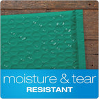 Quality Park Bubble Mailers, 6" x 9", Turquoise Poly Mailers, Padded Envelopes, Shipping Bags, Water Resistant, Self Seal, 50 Per Box (QUA85913)