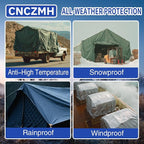 Heavy Duty Tarp Waterproof 18x24 Feet, 10 Mil Thick Green Poly Tarps Outdoor, Metal Grommets, Reinforced Edges, Multipurpose Tarpaulin Protective Cover for Camping, Boat, Swimming Pools, Car