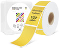 1x2 inch Label Stickers Roll for Thermal Printer 500PCS Colored Removable Freezer Labels Waterproof Blank Sticker Labels to Write on for Food Containers and Jars, Gold