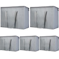 Bodaon 5-Pack Insulated Reusable Grocery Shopping Bags, X-Large Picnic Cooler Bag Cold, Insulated Food/Pizza Delivery Bag, Grey