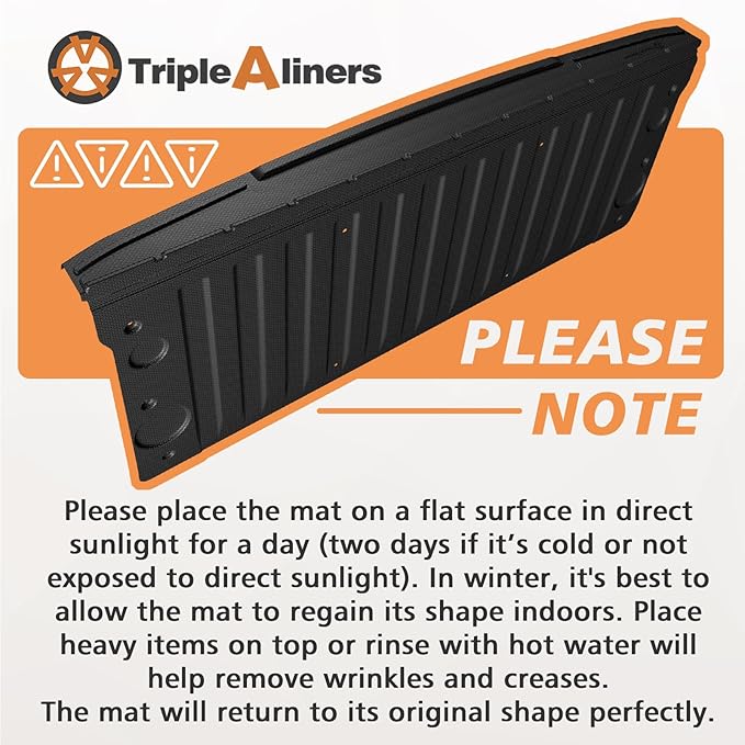 TripleAliners Compatible with Chevy Silverado & GMC Sierra 1500 2019-2025 2026 Accessories Standard Tailgate Mat with Tailgate Cap Top Protector Full-Coverage All Weather Truck Bed Cover