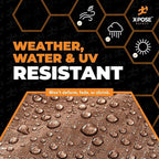 Multipurpose Protective Cover Brown Poly Tarp 12' x 12' - Bulk Half Pallet (320 Pack) Durable, Water Resistant, Weather Resistant - 5 Mil Thick Polyethylene - by Xpose Safety