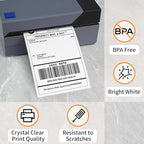 L LIKED 8000 Thermal Shipping Labels 4”x 6”in Fanfold, Permanent Adhesive, Perforated Line Labels Compatible with Direct Thermal Printings (2 Stacks, 4000 Labels/Stack)