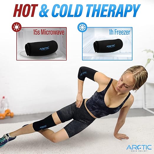 Value 2 Pack | Elbow Ice Pack Wrap & Knee Ice Pack Wrap - Ice Sleeves, Reusable Gel Ice Wrap, Elbow Cold Compression, (Large)