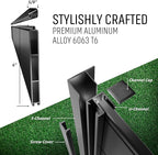 80" W x 69" H Black Aluminum Privacy Fence Kit – (1) Pre-Assembled Panel with (2) 4x4x9' Dig & Set Posts, Caps & 100 Black Screws – Modern Low-Maintenance Fence System