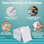 APQ Clear Top Loading Packing List Envelopes, 7 x 5.5 Inches. 1000 Pack Packing Slip Envelope Pouches. Self-Seal Plastic Shipping Label Pouches. Durable Packing List Mailing Envelopes for Documents