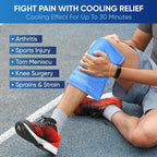 APEXUP Gel Ice Packs for Injuries Reusable, Flexible Double Sided Cold Packs for Injuries, Ice Pack for Knee, Shoulder, Back, Hip, Leg, Arm (Blue, L, 1PK)