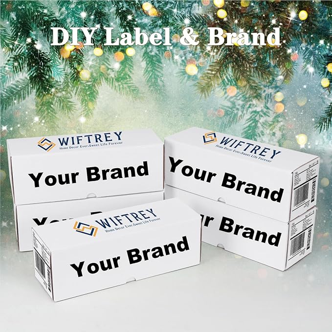WIFTREY 12x4x4 Small Shipping Boxes set of 25, White Corrugated Cardboard Box 12''L x 4''W x 4'' H for Mailing Packing Shipping