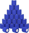 24 Pack Self Adherent Cohesive Wrap Bandages Non Woven Cohesive Bandage Elastic Self Adhesive Bandage Wrap Sports Athletic Tape First Aid Tape for Wrist Ankle Pet Vet Wrap Grip Cover 2 inch (Blue)