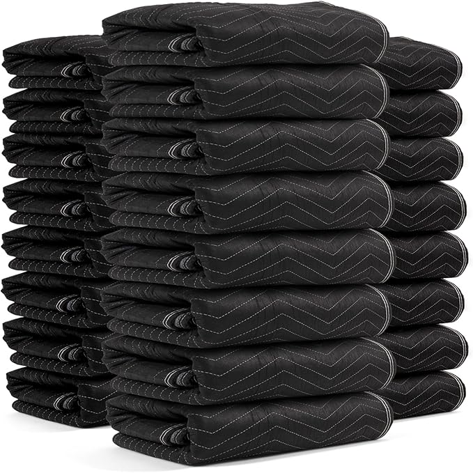 US Cargo Control 95 lb/Dozen, Machine Washable 80"x72" Large Heavy Duty Moving Blanket, MBSUPREME95 Supreme Mover, 24-Pack