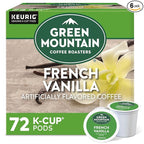 Green Mountain Coffee Roasters French Vanilla Keurig Single-Serve K-Cup pods, Light Roast Coffee, 72 Count