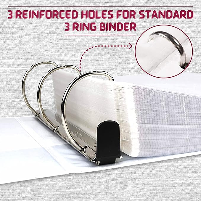 Heavy Duty Sheet Protectors for 3 Ring Binder, 100 Count Clear Page Protectors, Top Loading Plastic Sleeves 8.5 x 11 inch