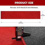 450 GSM Extra Thick Waterproof Red Carpet Runner for Events Decorations, 3X15 Ft Not Slip Red Runner Aisle Runway Rug for Wedding, Party, Banquet, Activity Entrance and Special Events Decorations